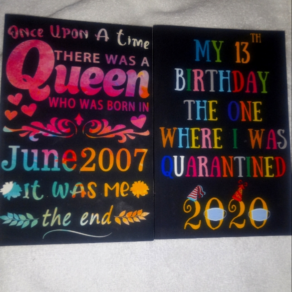 2 JUNE HAPPY BIRTHDAY NOTE BOOKS/JOURNALS. WOMENS.
